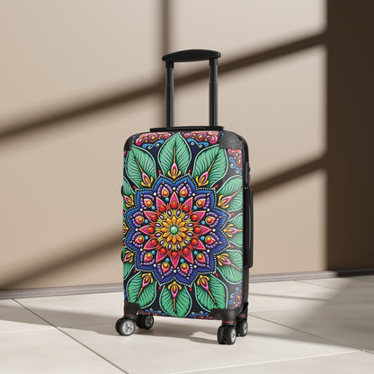 Valise florale Mandala – Bagage cabine bohème coloré