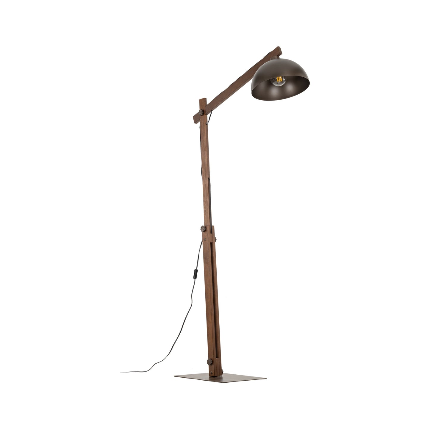 Lampadaire Minimaliste Scandinave Oslo Marron pour Salon, Chambre et Éclairage Intérieur Moderne