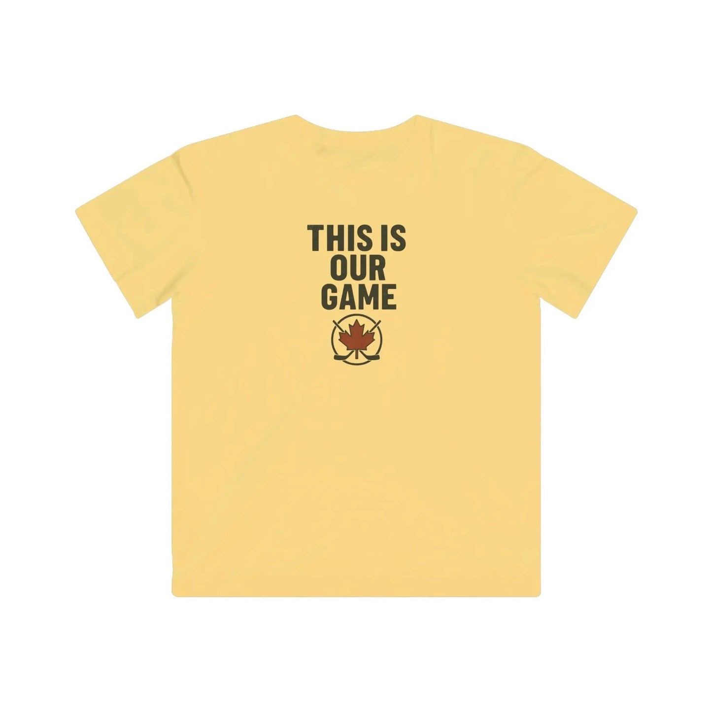 T-shirt jeune « C'est notre jeu » – Motif feuille d'érable canadienne