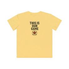 T-shirt jeune « C'est notre jeu » – Motif feuille d'érable canadienne