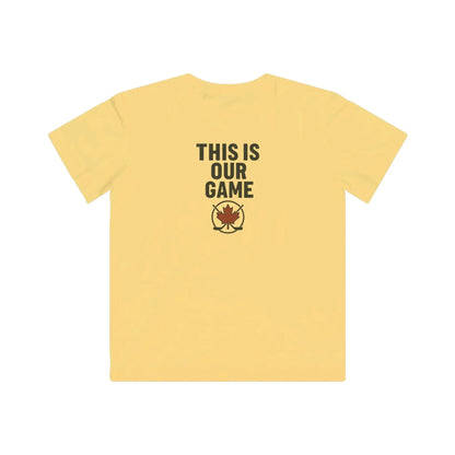 T-shirt jeune « C'est notre jeu » – Motif feuille d'érable canadienne