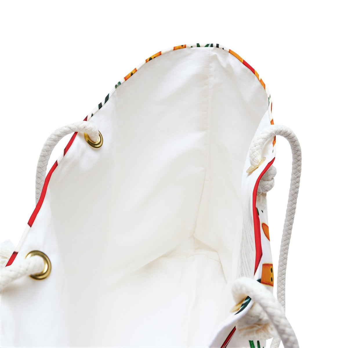 Sac de voyage bohème avec empreintes de mains colorées et imprimé palmiers