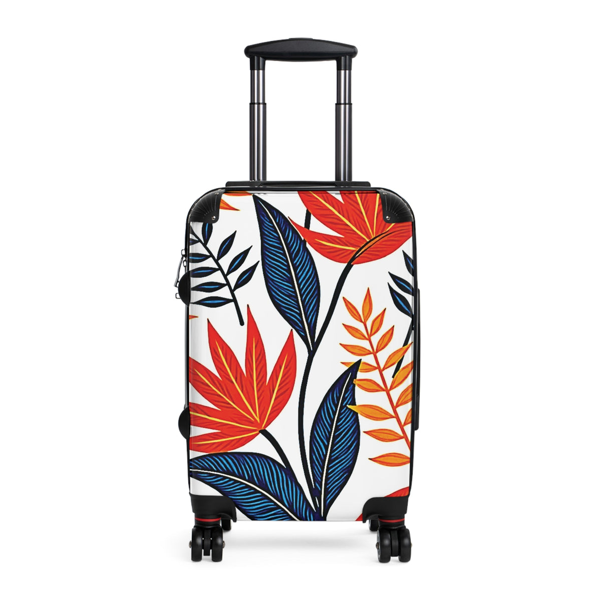 Valise cabine avec imprimé feuilles tropicales audacieux – Bagage de voyage coloré