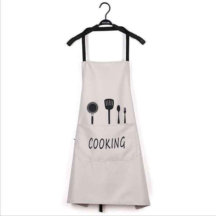 Tablier de cuisine imperméable avec essuie-mains intégré pour la maison