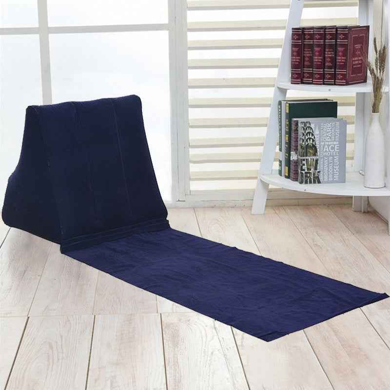 Tapis de plage extérieur en PVC épais floqué, coussin triangulaire gonflable