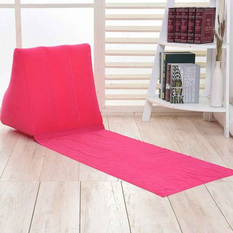 Tapis de plage extérieur en PVC épais floqué, coussin triangulaire gonflable