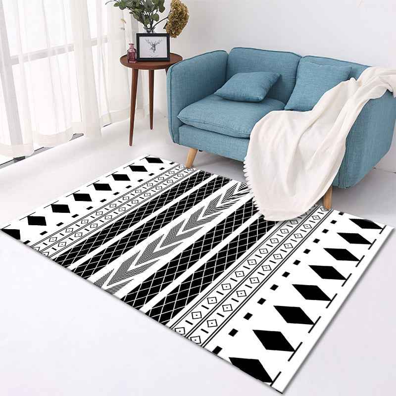 Tapis de salon style nordique – Moquette moderne en polyester pour chambre, salon et décoration intérieure