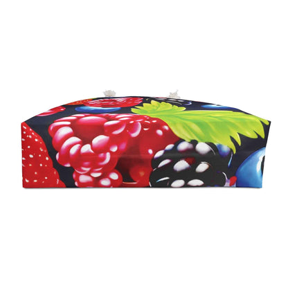 Sac de week-end fruits des bois mélangés | Fraise Framboise Myrtille Mûre, Grand cabas