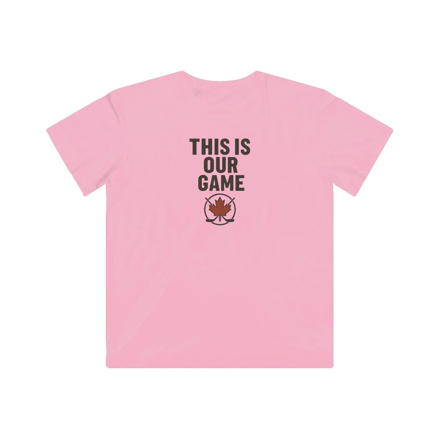 T-shirt jeune « C'est notre jeu » – Motif feuille d'érable canadienne