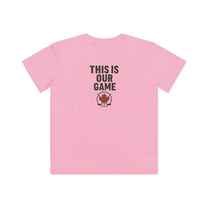 T-shirt jeune « C'est notre jeu » – Motif feuille d'érable canadienne