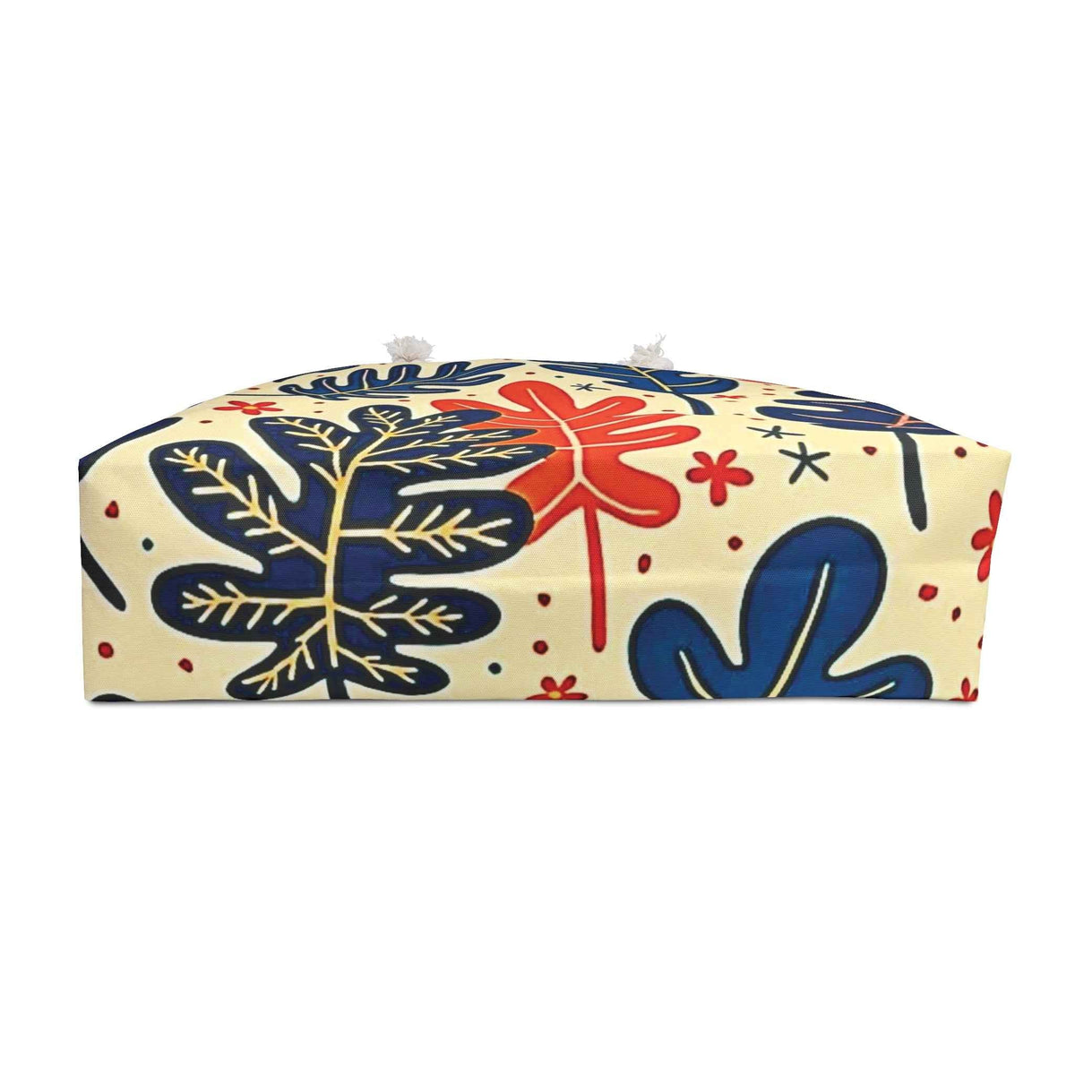 Sac de Voyage Grande Taille Feuilles Tropicales Abstraites | Motif Feuilles Bleu Orange, Grand Fourre-tout