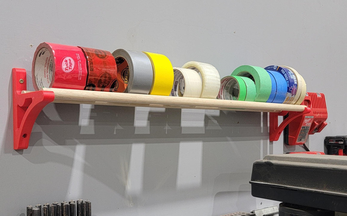 Tape Storage Rack Wall Mounted