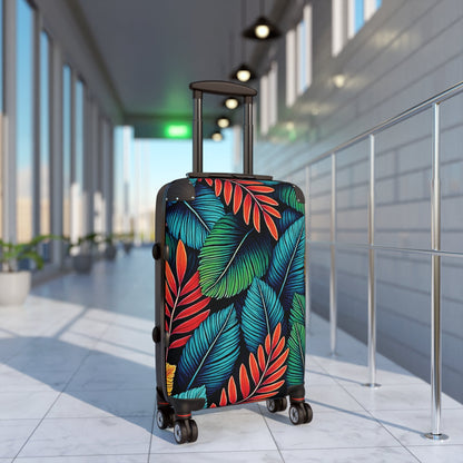 Valise cabine feuille tropicale – Bagage de voyage imprimé palmier coloré