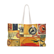 Sac de voyage week-end vintage collage | Timbres-poste, Motifs d'avion, Grand sac fourre-tout