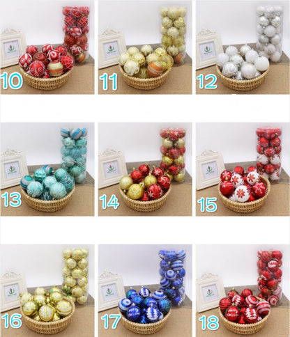 Christmas Tree Ball Ornaments 6cm, Bright Holiday Decorations