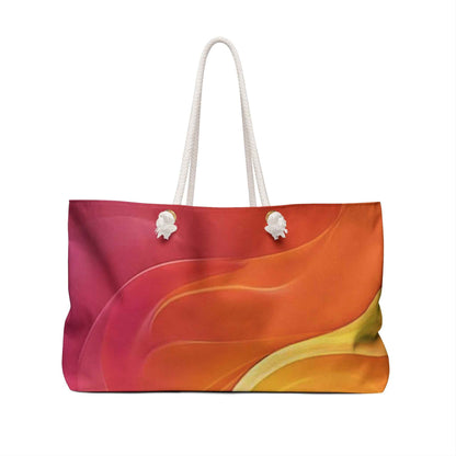 Sac de voyage abstrait Vagues Coucher de soleil | Sac de plage coloré