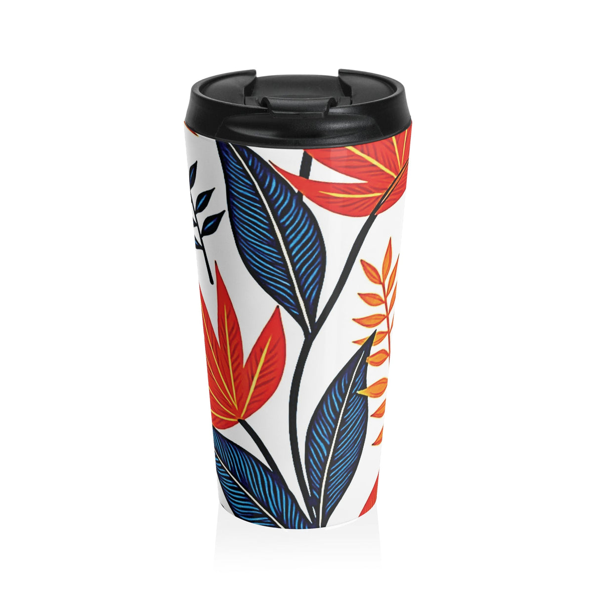 Mug de voyage en acier inoxydable Feuilles d'automne motif floral | Motif feuille d'automne