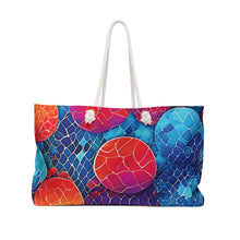 Sac de Week-end Bulles Mosaïque Vibrante | Grand Sac Cabas de Plage Coloré