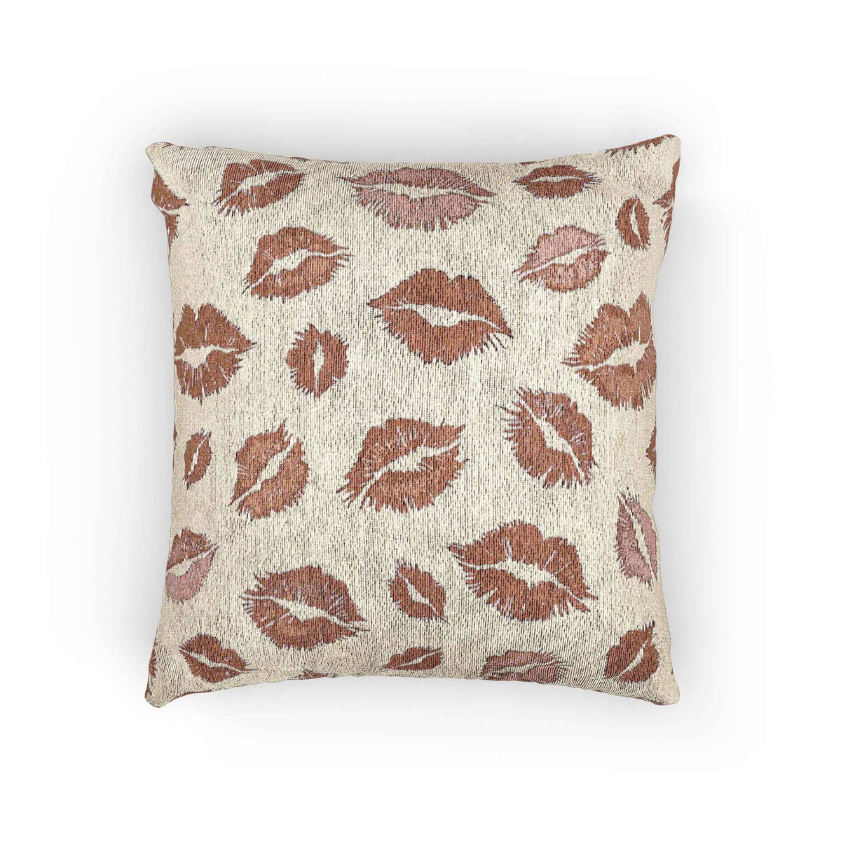 Oreiller tissé motif baisers | Coussin décoratif pour la maison et l'extérieur