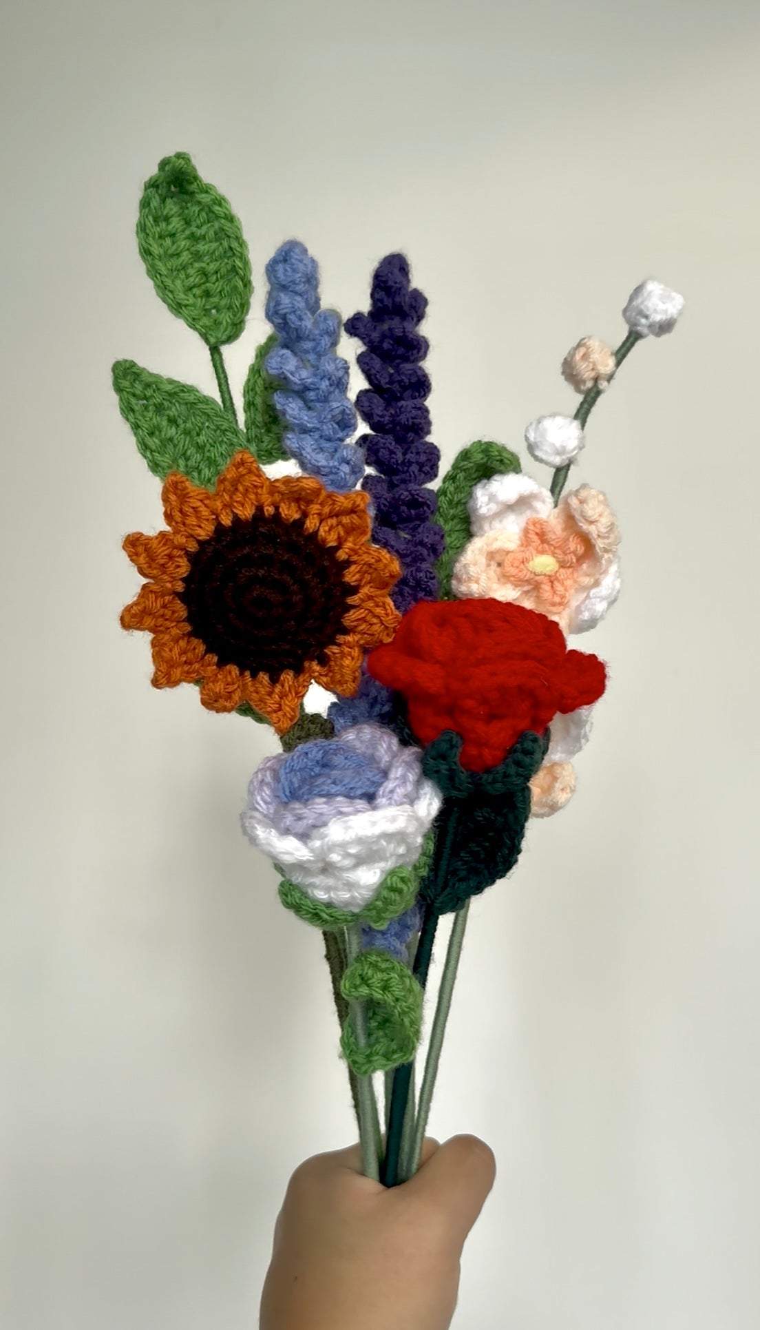 Handmade ZODIAC Crochet Flower Bouquet: Acrylic Cotton Yarn