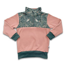 Youth Bamboo Fleece Half-Zip | Terracotta With Twilight Grove