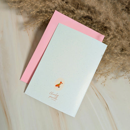 Mini-carte de vœux « Animaux de la forêt douillets »