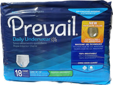 Sous-vêtements absorbants pour hommes Prevail, absorption maximale, tailles M et L