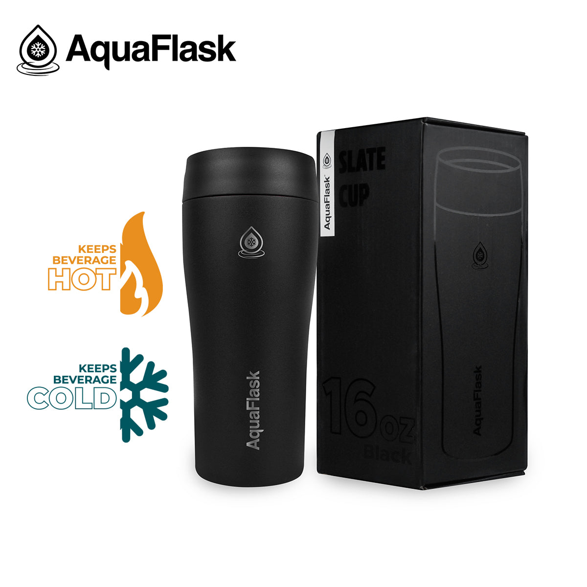 AquaFlask Gobelet Ardoise 473 ml (16 oz)