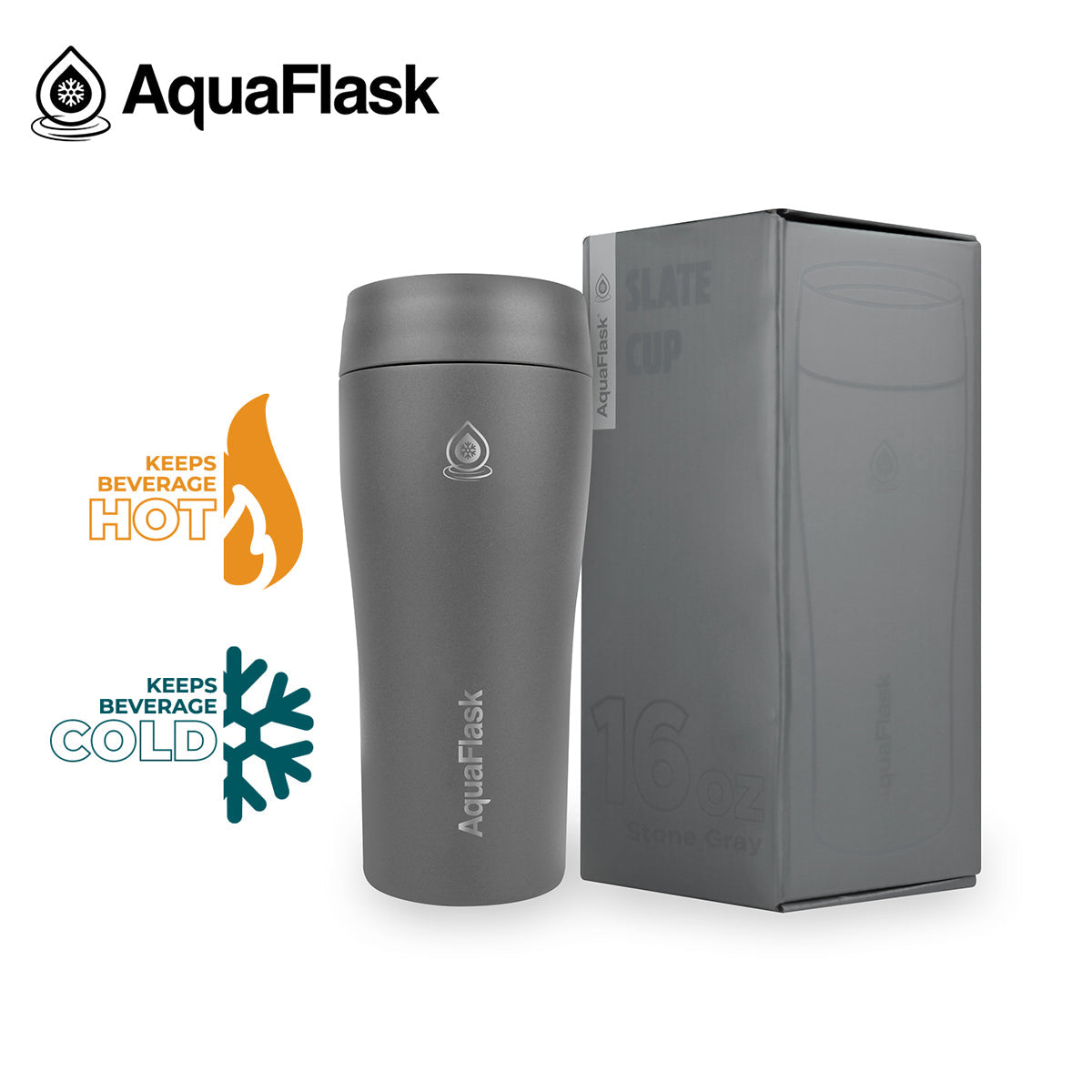 AquaFlask Gobelet Ardoise 473 ml (16 oz)