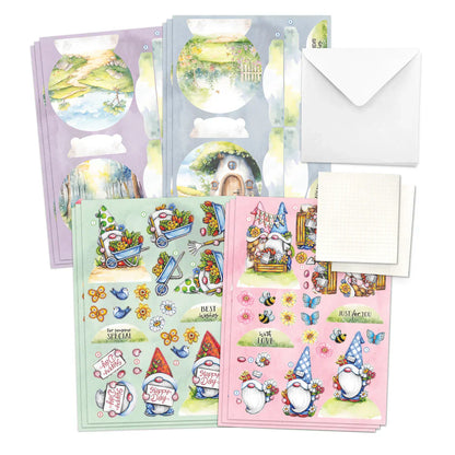 Kit de fabrication de cartes pop-up découpées pour nains de jardin