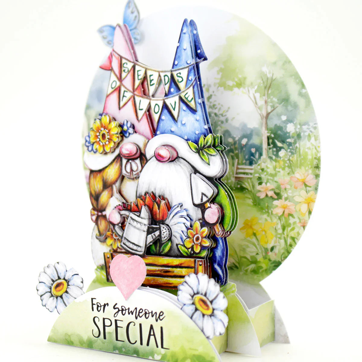 Kit de fabrication de cartes pop-up découpées pour nains de jardin