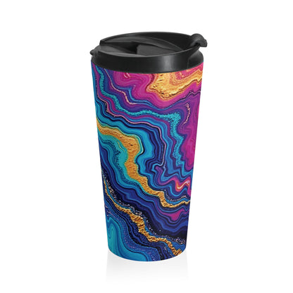 Mug de voyage en acier inoxydable Geode Swirl