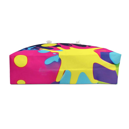 Sac de voyage Weekender néon éclaboussures de peinture | Fourre-tout de voyage coloré | Sac cabas pour maman débordée