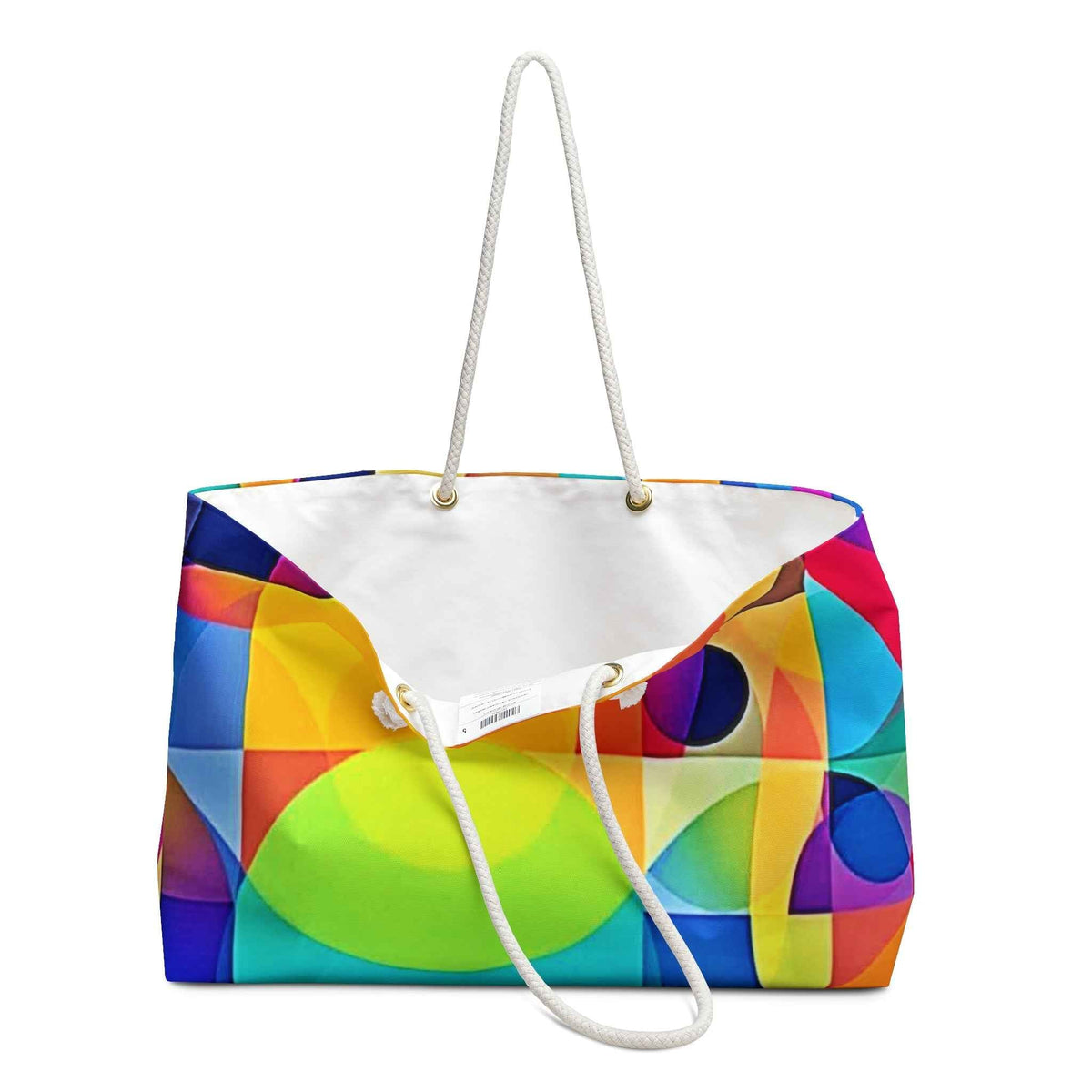 Sac de week-end à motif géométrique coloré abstrait