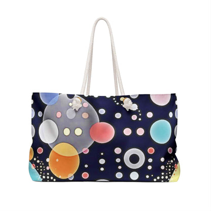 Sac de voyage à motif de bulles colorées | Galaxie de points abstraits, Grand sac fourre-tout