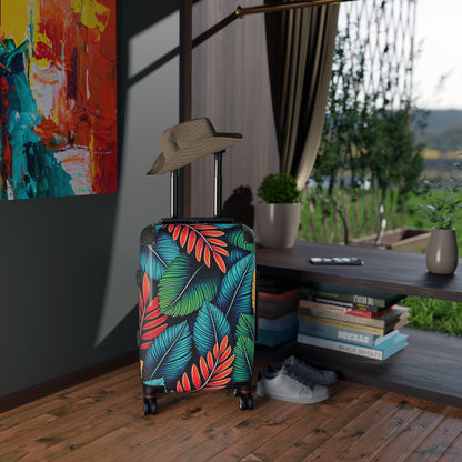 Valise cabine feuille tropicale – Bagage de voyage imprimé palmier coloré