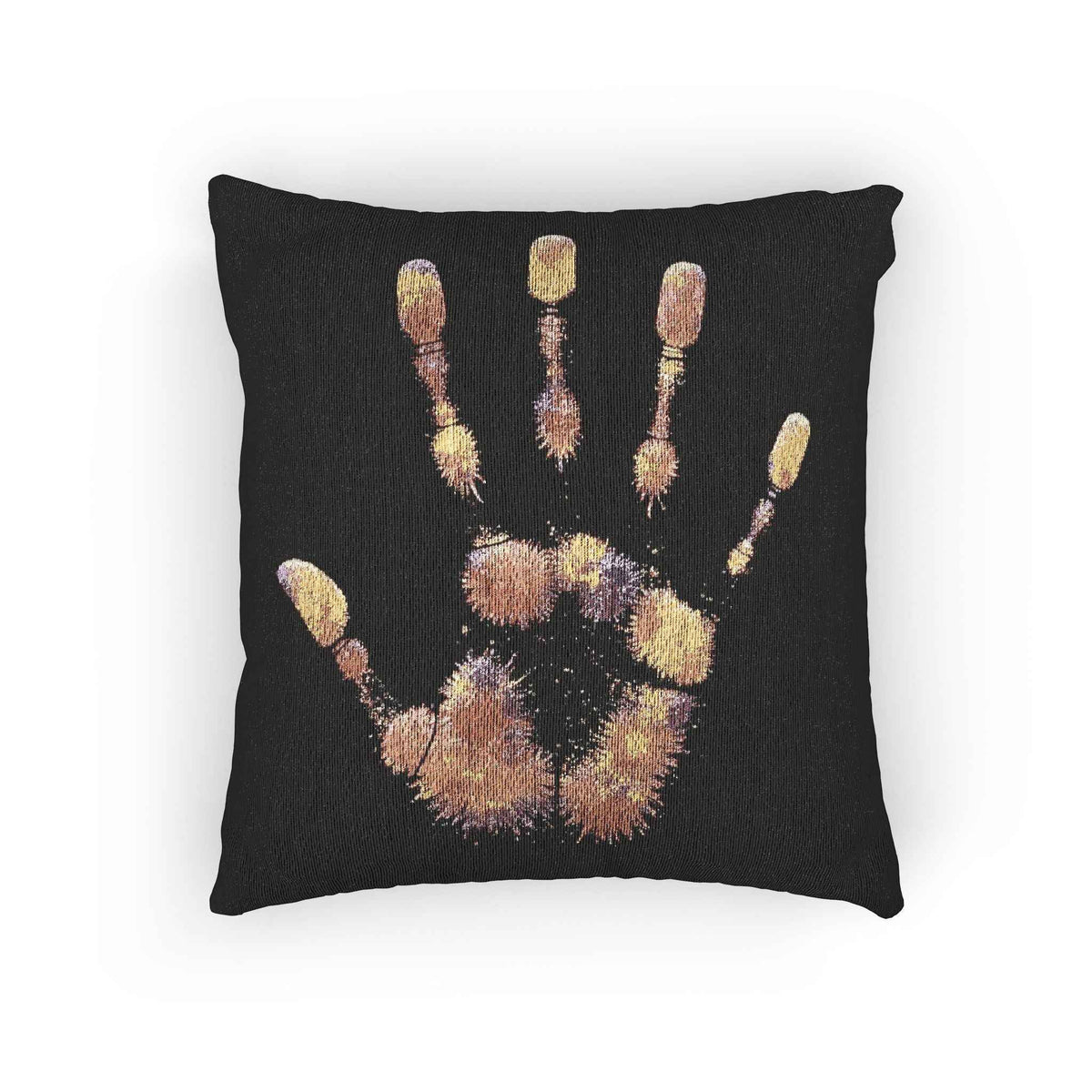 Coussin tissé à empreinte métallique | Coussin décoratif bohème