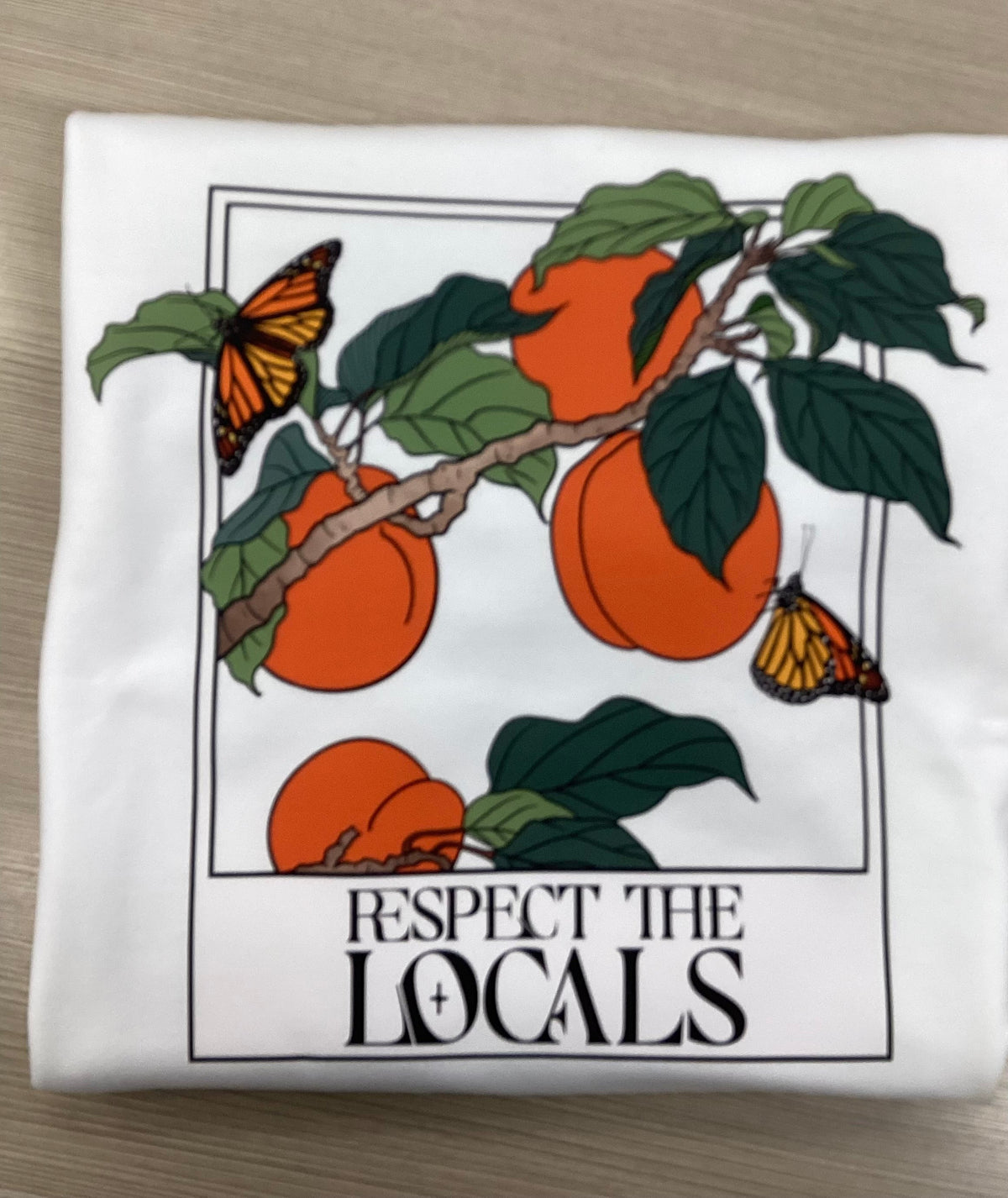 Respect The Locals Peaches Crewneck