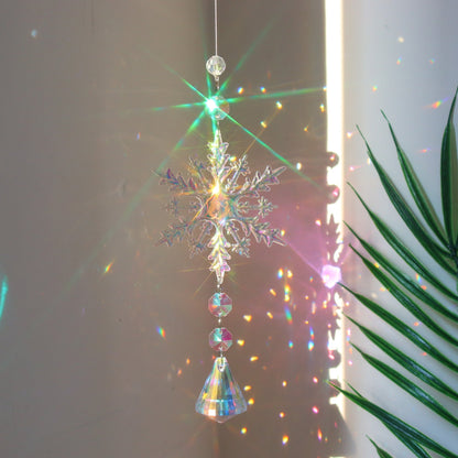 Christmas Snowflake Dreamcatcher - Crystal Acrylic Hanging Ornament
