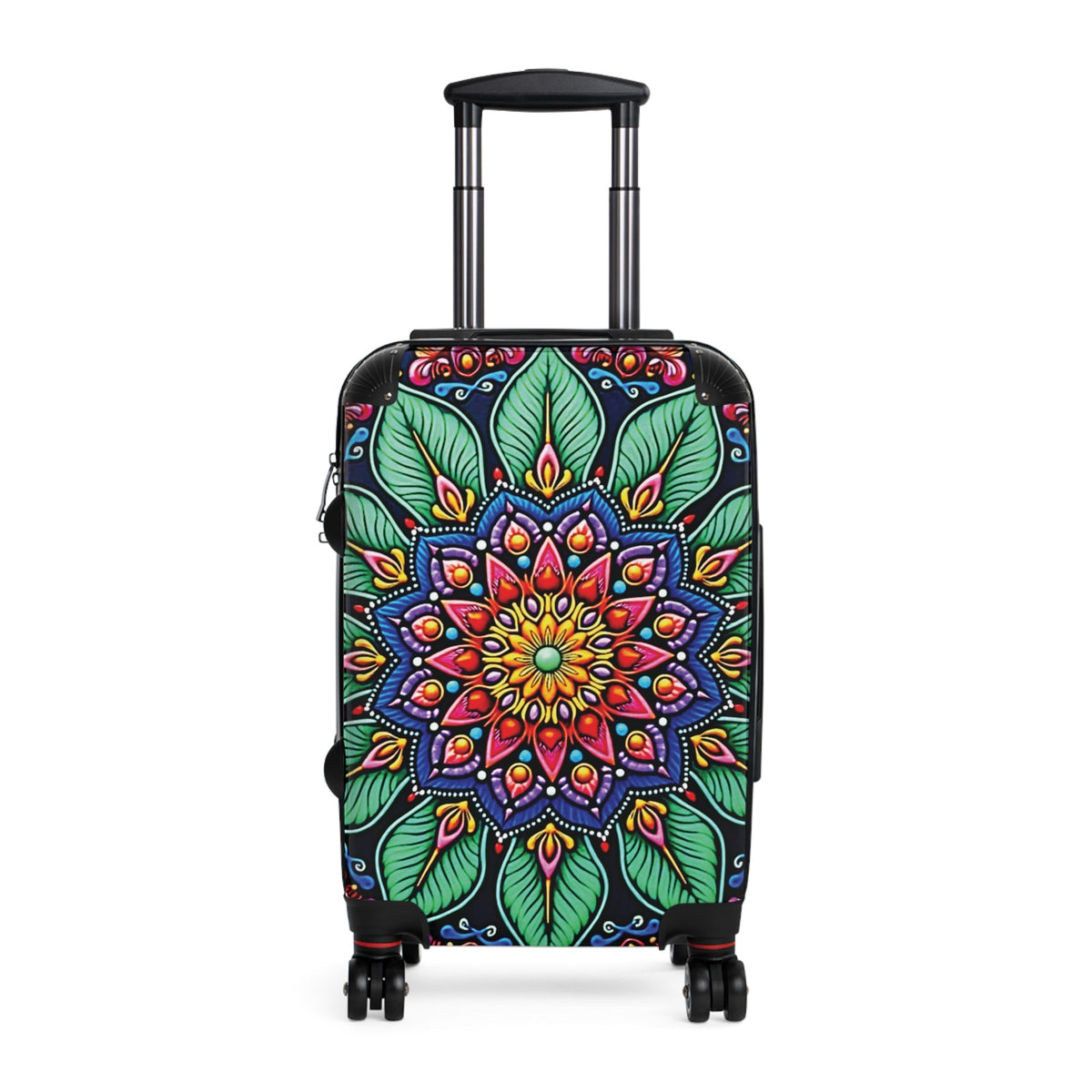 Valise florale Mandala – Bagage cabine bohème coloré