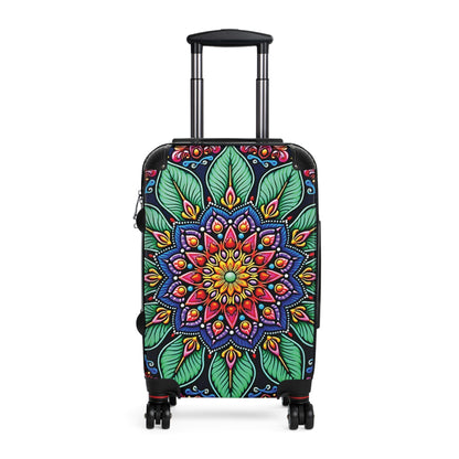 Valise florale Mandala – Bagage cabine bohème coloré