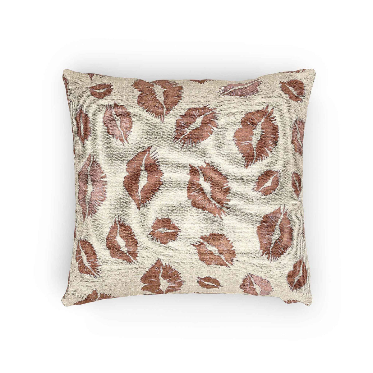 Oreiller tissé motif baisers | Coussin décoratif pour la maison et l'extérieur