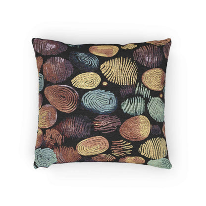 Oreiller tissé en tapisserie galet abstrait | Coussin décoratif à motif de pierres multicolores