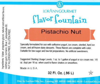 Pistachio Nut Flavor - 4 oz. - 32 oz. - Ice Cream and Beverage Flavors - LorAnn Oils - Canadian Distribution - Ships Free Within Canada on Orders Above CAD $199
