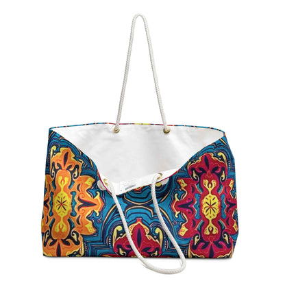 Sac de voyage grand format à motif mosaïque coloré | Cabas de voyage carreaux bohèmes | Sac de cabine maman | Cadeau pour la Fête des Mères