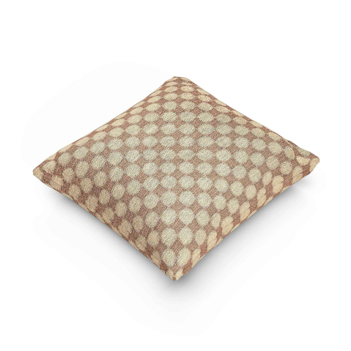 Oreiller à motif tissé à carreaux | Coussin décoratif géométrique marron neutre