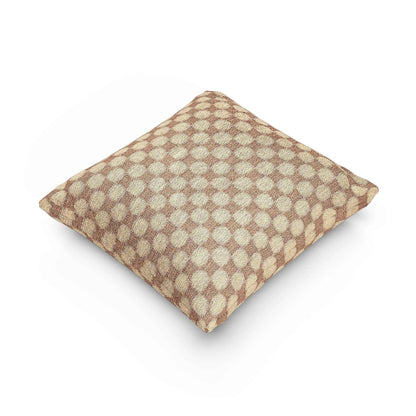 Oreiller à motif tissé à carreaux | Coussin décoratif géométrique marron neutre