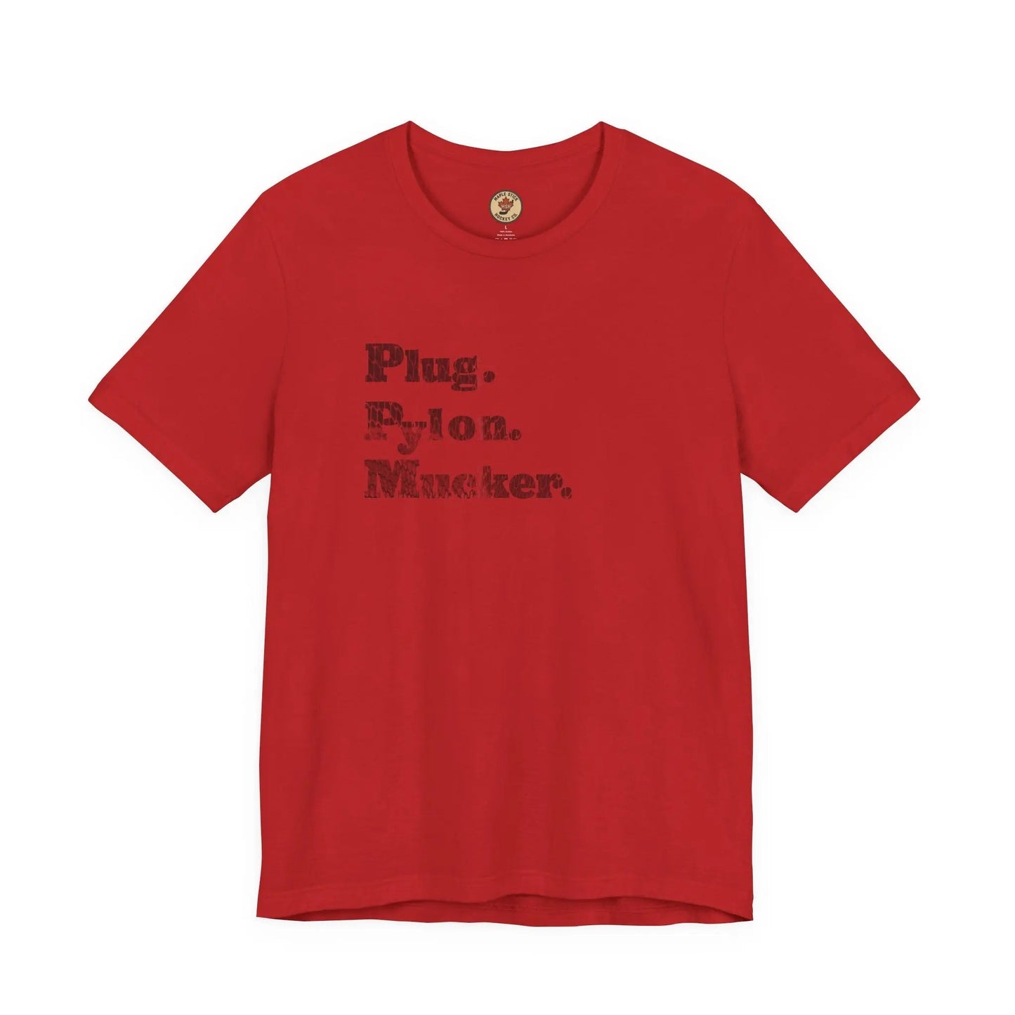 T-shirt Pylon Mucker – Joueur de hockey assidu – Hockey col bleu – Hockey bâton d'érable – Cadeau pour vrai fan