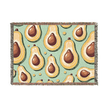 Jeté décoratif tissé motif avocat – Doux et confortable pour cuisine, salon et cadeaux