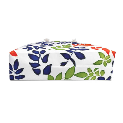 Sac de voyage à motif de feuilles colorées | Feuilles rouges, vertes, bleu marine, Grand sac cabas